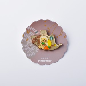 Suaitheantas lógó Íomhá Comic Saincheaptha, táille samplach saor in aisce, oiriúnach le haghaidh bailiúcháin, charms suaitheantas miotail óir, biorán, cruan bog