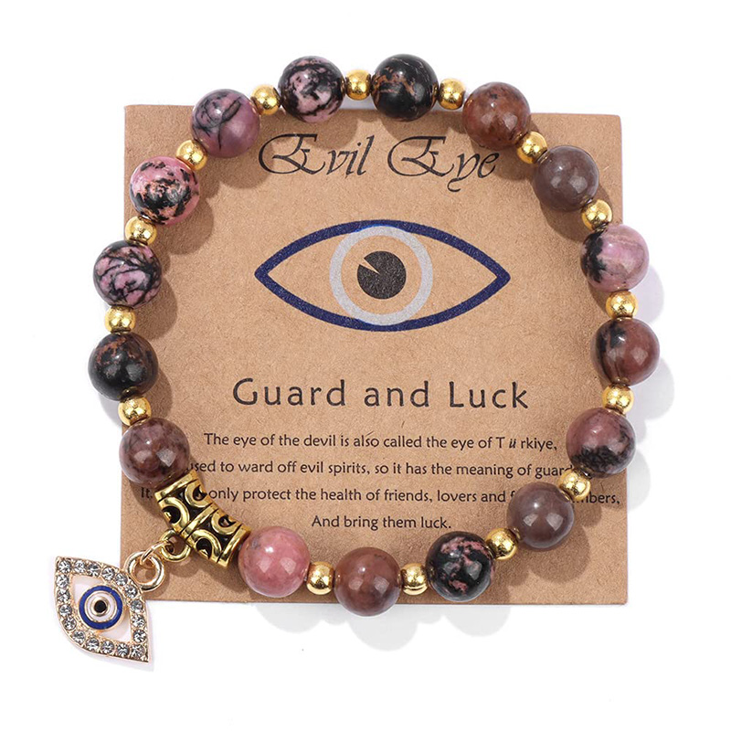 Diabhal Hongde\\\'s Eye Guardian Bracelet Bracelet Cloch Nádúrtha
